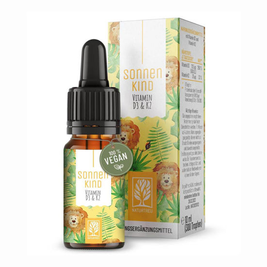 Naturtreu Vitamin D3 s K2 v kapljicah za otroke, 10 mL