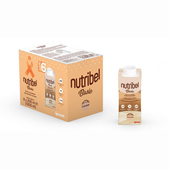 Nutribel Basic čokolada, tetrapak 6 x 200 mL