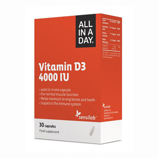 Sensilab All In A Day Vitamin D3 4000 IU, 30 ali 2x30 kapsul