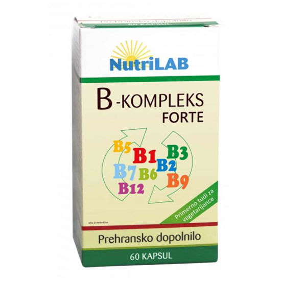 Nutrilab B kompleks Forte ekstra moč, 60 kapsul