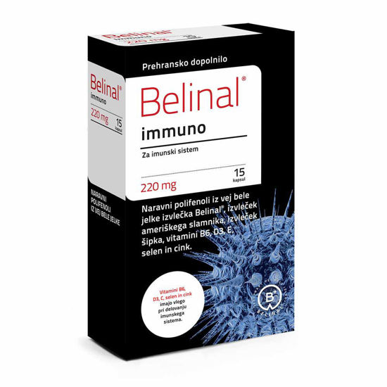Belinal Immuno 220 mg ob prehladu in gripi, 15 kapsul