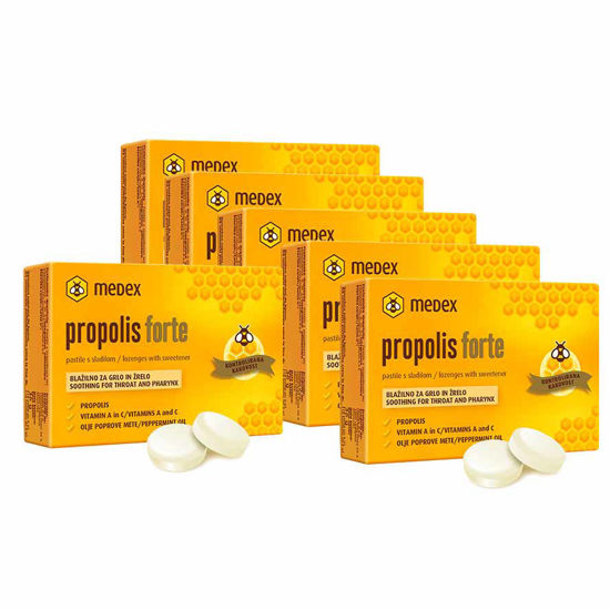Medex Propolis Forte, 5x18 pastil + 18 pastil GRATIS