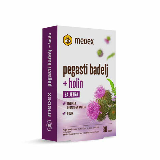 Medex pegasti badelj + holin, 30 kapsul