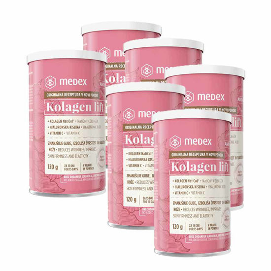 Medex Kolagenlift v prahu, 5x120 g + 120 g GRATIS