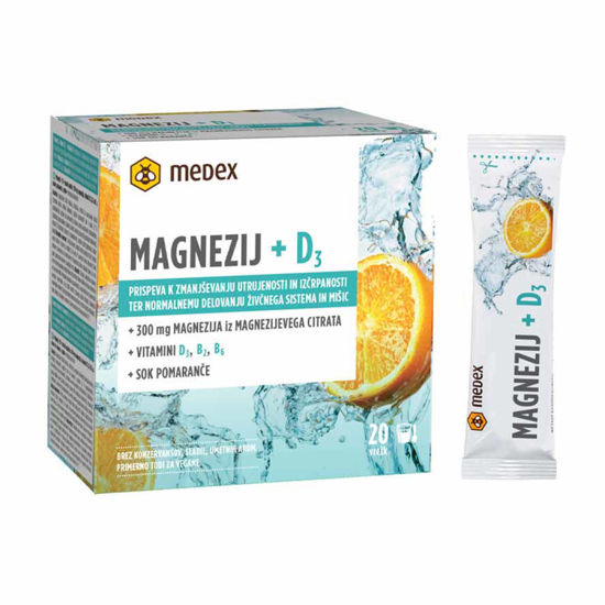 Medex Magnezij 300 + D3, 20 vrečic ali AKCIJA