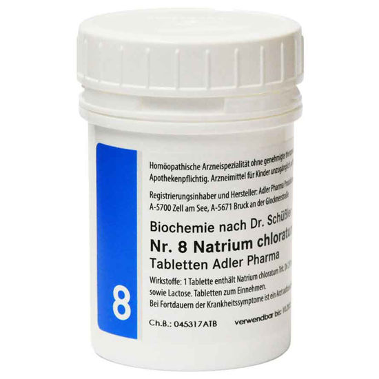 Schüsslerjeva sol št. 8 Natrium chloratum D6, 400 ali 1000 tablet