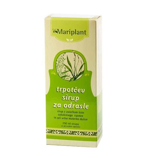 Mariplant trpotčev sirup za odrasle, 250 mL
