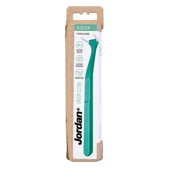 Jordan Green Clean Flosser nitka na držalu, 6 zamenljivih lokov
