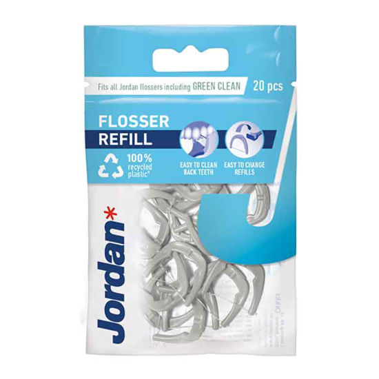 Jordan Flosser Refill loki z zobno nitko, 20 lokov