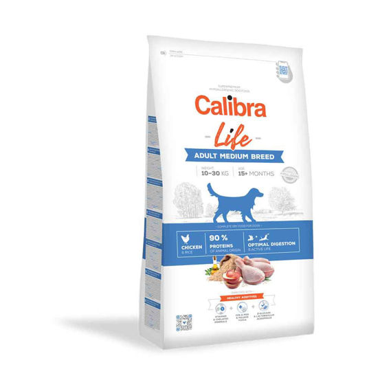 Calibra Life Adult Medium piščanec, 2.5 kg ali 12 kg + 2 kg