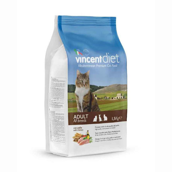 Vincent Diet Cat Adult piščanec, 1.5 kg