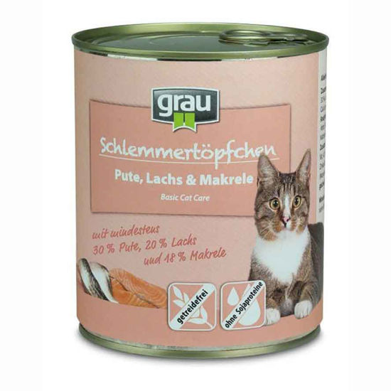 Grau konzerva za mačke puran, losos in skuša, 200 ali 800 g