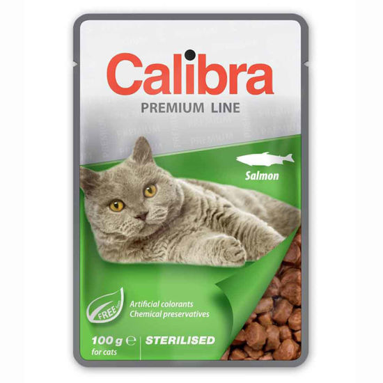 Calibra Premium Sterilised, jetra ali losos, 100 g