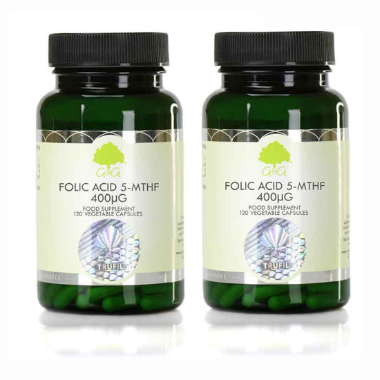 G&G Vitamins bioaktivna oblika folne kisline 5-MTHF, 2x120 kapsul (DOUBLE PACK)