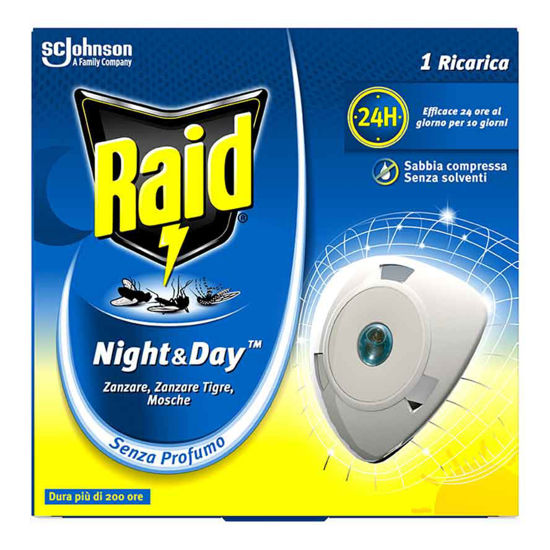 Raid night & day vložek za aparat namenjen odstranjevanju navadnih in tigrastih komarjev, 1 vložek
