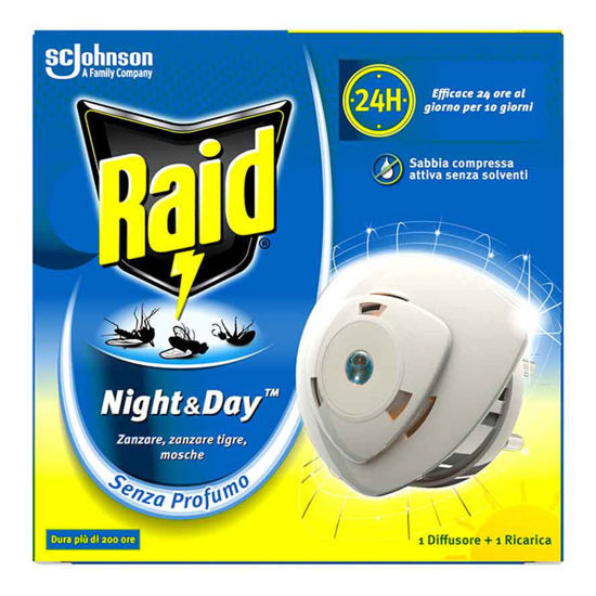 Raid night & day aparat za odstranjevanje navadnih in tigrastih komarjev, 1 set