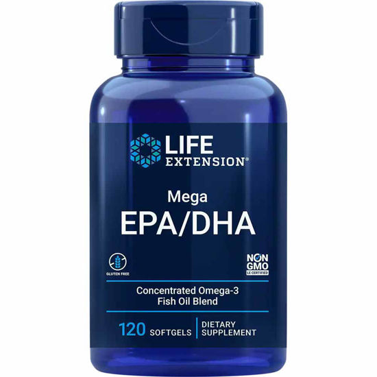 LifeExtension Mega EPA/DHA ribje olje, 120 kapsul