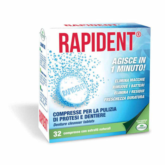L'Angelica Rapident čistilne tablete za čiščenje protez, 32 tablet