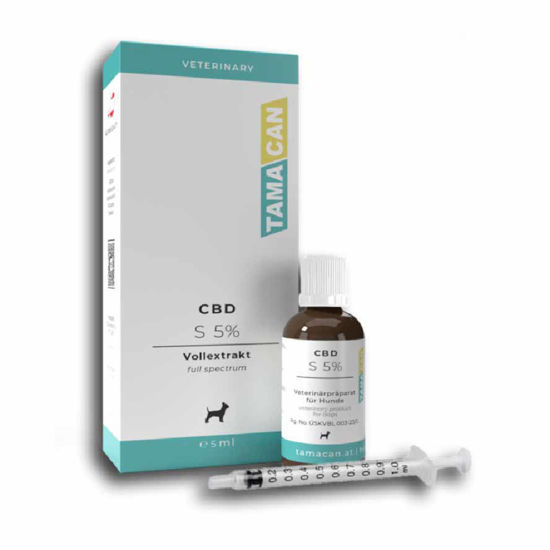 Tamacan S CBD 5 % kapljice za pse