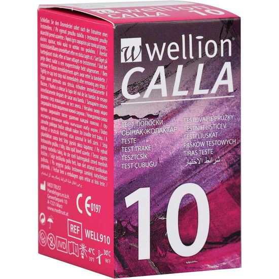 Wellion Calla testni lističi za glukozo, 10 testnih lističev