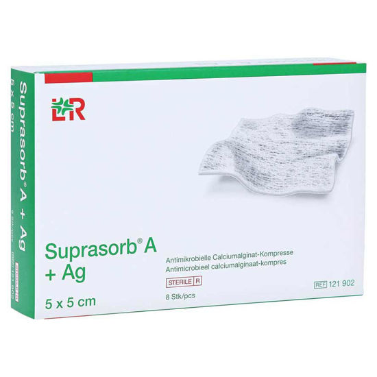 Suprasorb A + Ag obloge velikosti 5 x 5 cm, 10 oblog