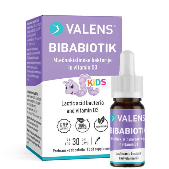Valens BibaBiotik kapljice z mikroorganizmi, 7.5 mL