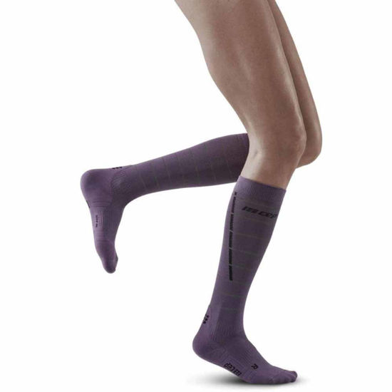 Cep Reflective Compression visoke ženske kompresijske nogavice, roza ali vijolične, 35-37 ali 38-40, 1 par