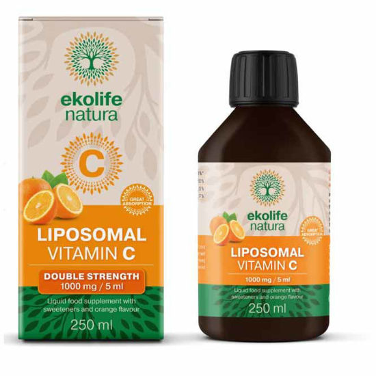 Ekolife Natura Dvojna moč liposomski vitamin C 1000 mg, 250 mL