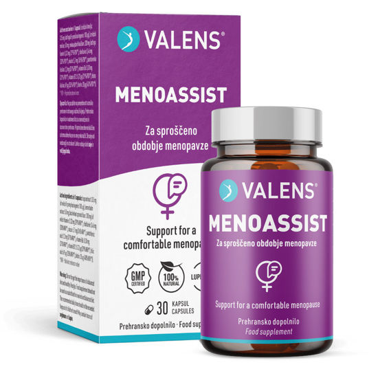 Valens MenoAssist Natur za ženske v obdobju menopavze, 30 kapsul