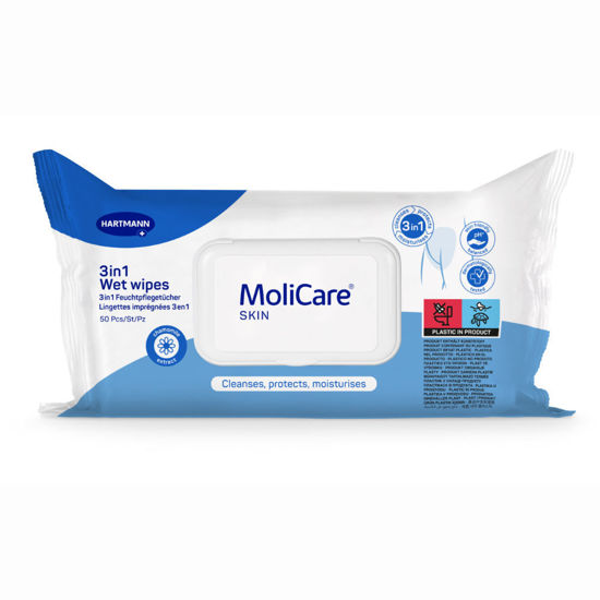 Molicare Skin posamični robčki (brez zunanje embalaže), 50 robčkov