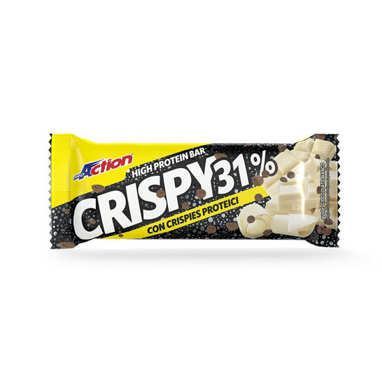 Crispy Bar, beljakovinska ploščica, okus bela čokolada