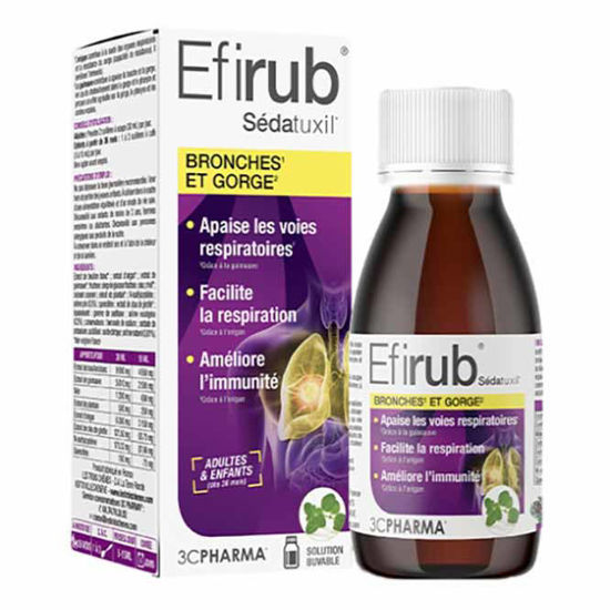 Efirub (Sedatuxil) sirup za neprijetnosti v grlu, 125 mL