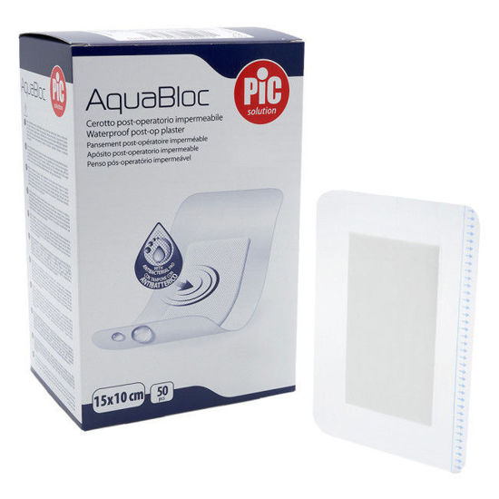 Pic Aquabloc Antibakterijski pooperativni obliž 15 x 10 cm, 50 obližev