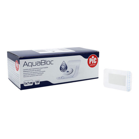 Pic Aquabloc Antibakterijski postoperativni obliži 5 x 7 cm, 50 obližev