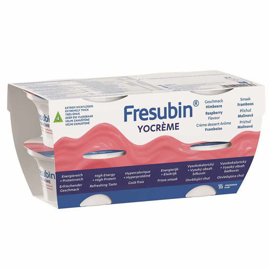 Fresubin Yocreme visokoproteinski jogurt z okusom maline, 4x125 g
